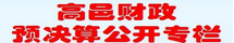 财政预决算公开专栏